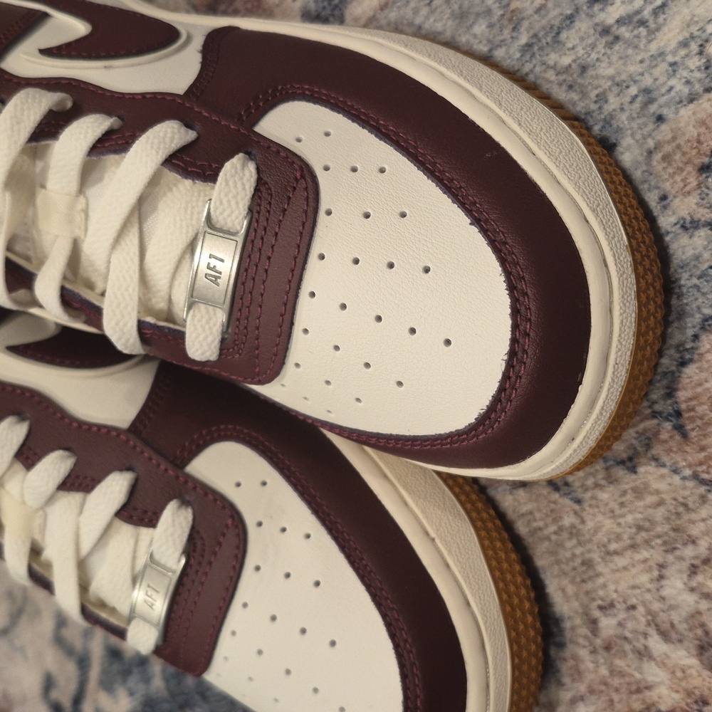Nike Air Force 1 LV8 (GS) Sail/Night Maroon, 5.5/6 Youth, 7/7.5 Women's - Picture 8 of 16
